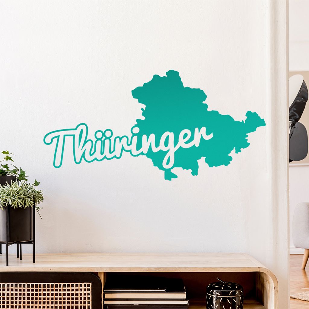 Thüringen Thüringer Herkunft Wandtattoo Wandaufkleber Wall Sticker - Dekoration, Küche, Wohnzimmer, Schlafzimmer, Badezimmer