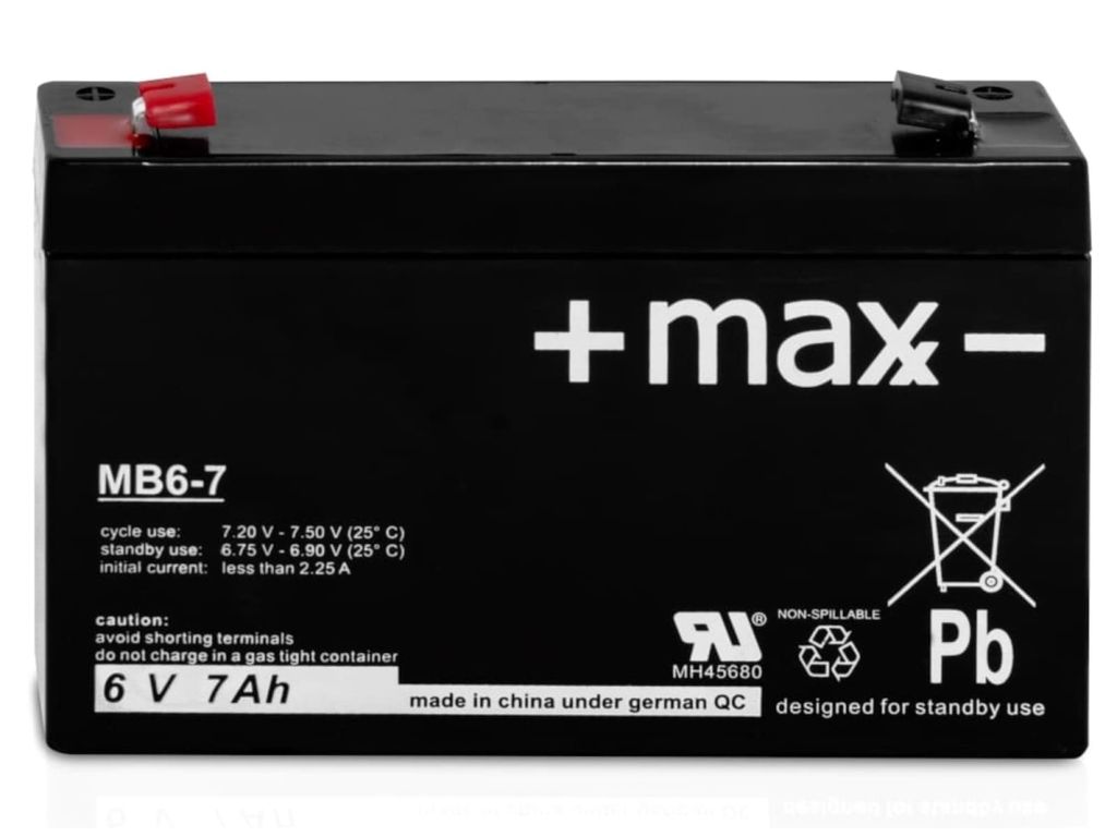 AGM Bleiakku +maxx- MB6-7 6V 7Ah wartungsfreie Batterie