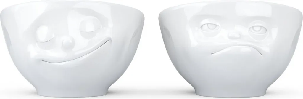 Fiftyeight T015301 Set 2 Portauova Glücklich & Hmpff - Design Originale
