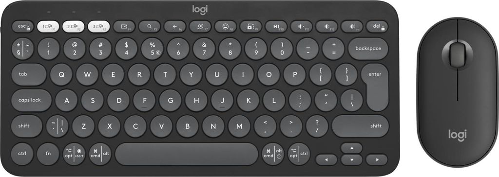 Logitech Pebble 2 Combo - Spanisches QWERTY-Layout, Grafit Produktbild 