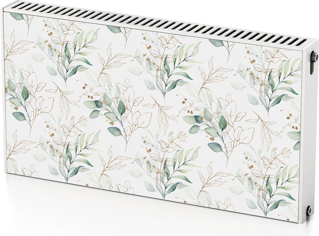 Blätter – Magnetische Heizkörperabdeckung – 110x60 cm – Magnet Heizkörperabdeckung – 3D Würfel – Heizkörperverkleidung – Magnetisc...