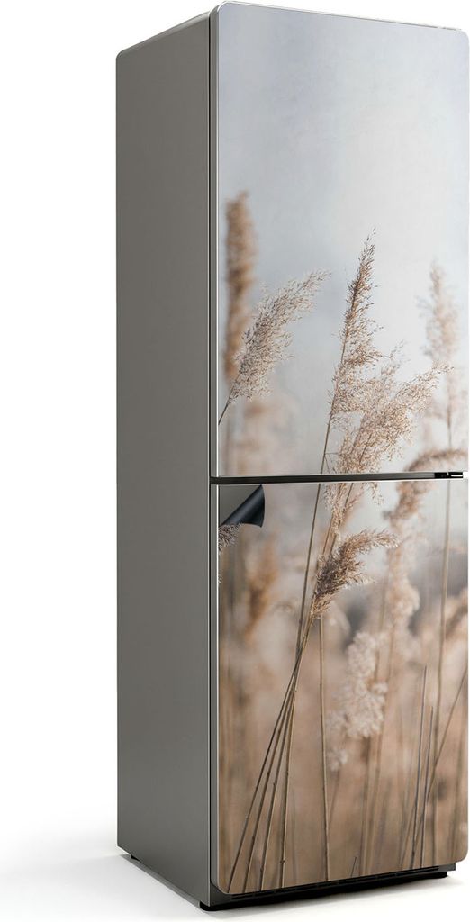 Gräser gegen den Nebel – Magnetische Kühlschrank Abdeckung – Dekorfolie magnetisch Küche – Kühlschrank Magnet Deko – selbstklebende Mag...