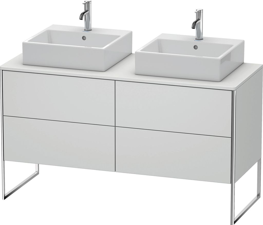 Duravit XSquare Konsolenwaschtischunterbau freistehend, für zwei Becken, 4 Auszüge, 1400x778x548mm, XS4926B3636