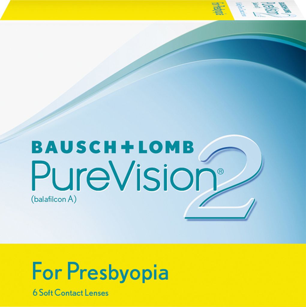 PureVision 2 for Presbyopia - 6 monthly lenses - Sph: +1.0, Add: high, BC: 8.6, D: 14.0