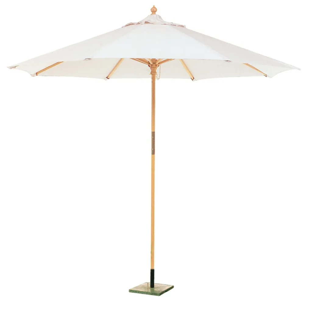 Parasol bois Garden Deluxe 250cm : robustesse et design naturel en bois