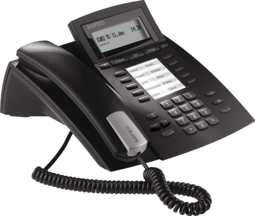 AGFEO ST22 poste téléphonique noir Up0 S0 pour optimiser vos appels pro