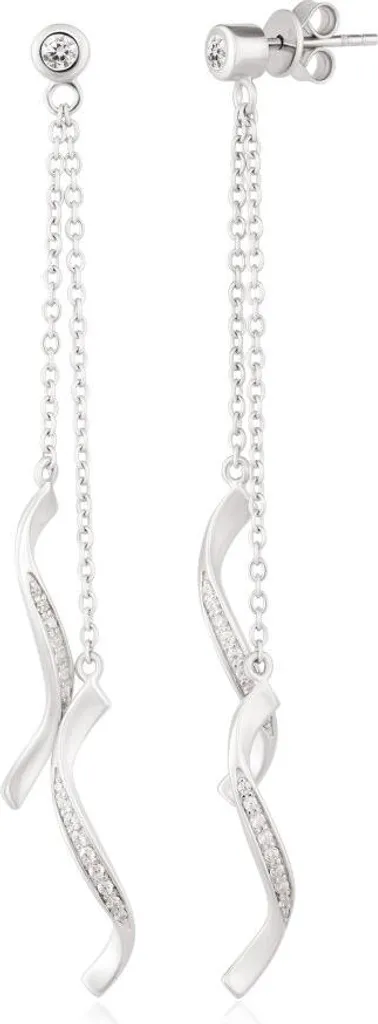 Boucles d'oreilles argent anti-allergie avec zircons pour oreilles sensibles