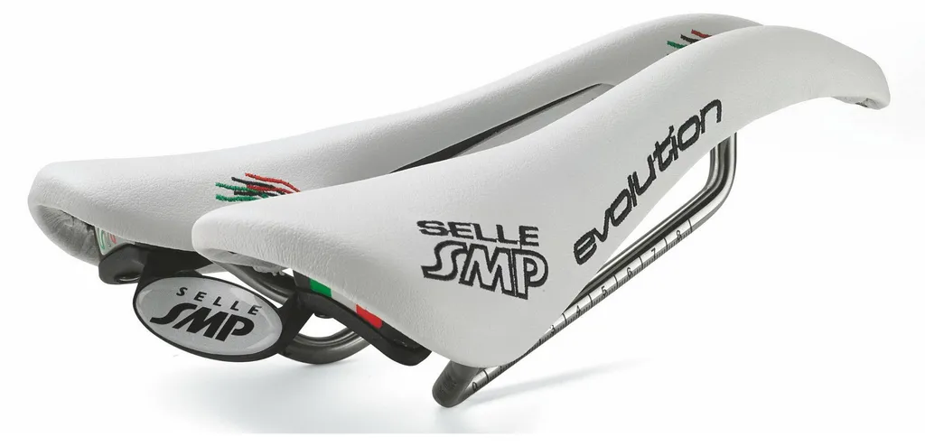 Selle SMP Evolution White 0301130 : Selle de vélo ergonomique blanche