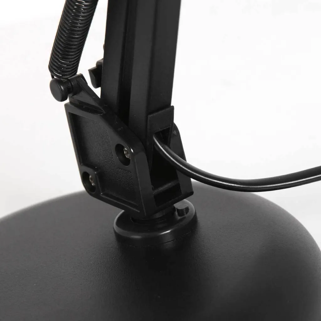 Lampe de table métal noir Mexlite Study - Design ajustable culot E27 - 18
