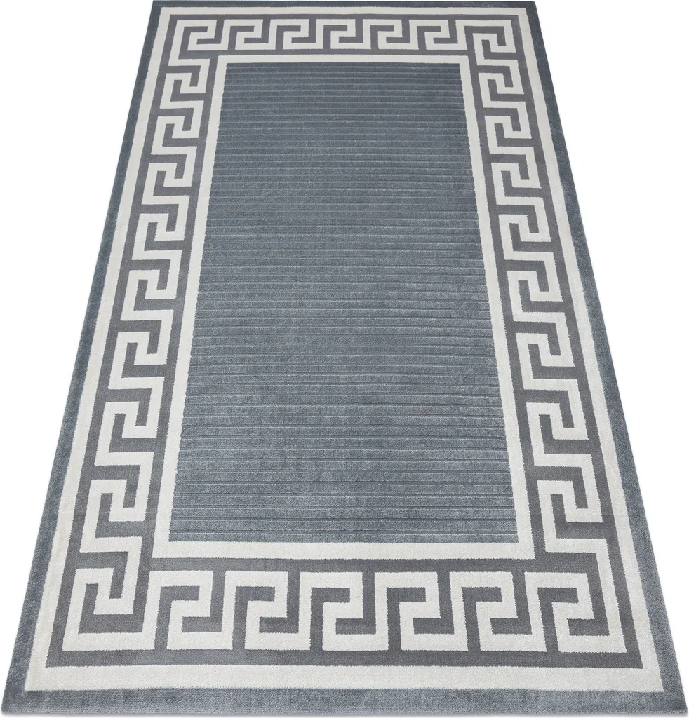Tapis décoratif gris 154x230 cm - Idéal pour salon et salle à manger