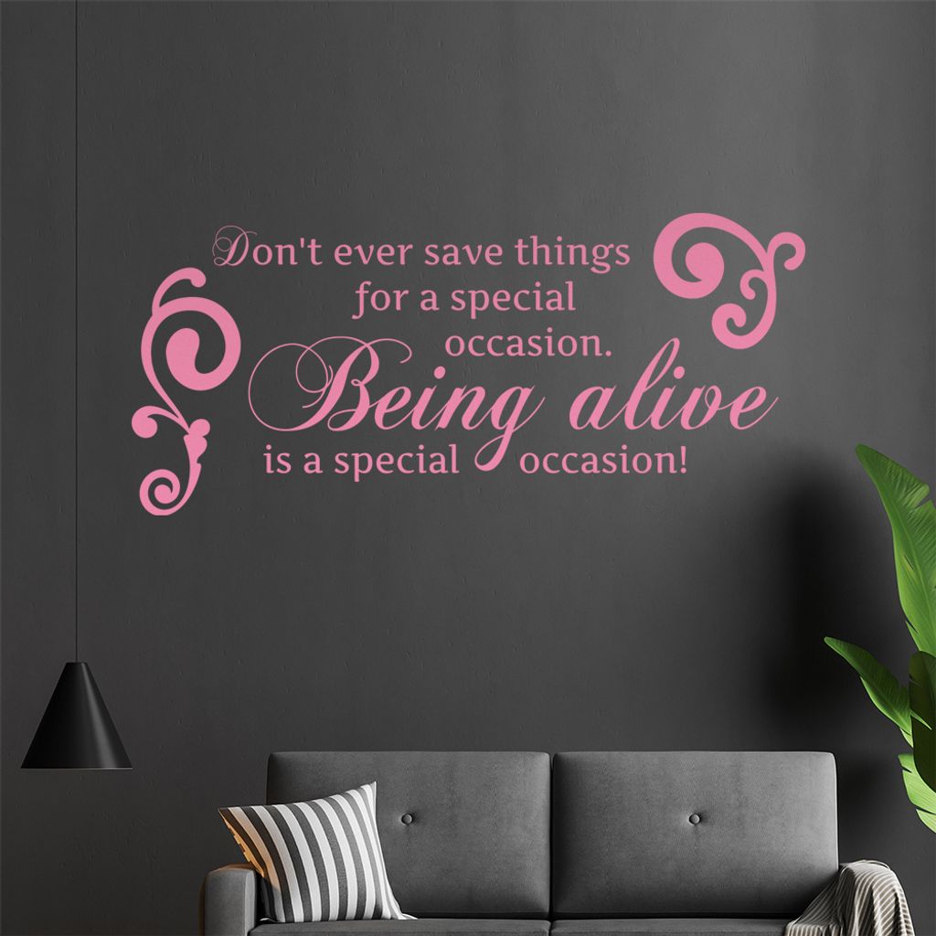 Don't ever save... Wandtattoo in 6 Größen - Wandaufkleber Wall Sticker - Dekoration, Küche, Wohnzimmer, Schlafzimmer, Badezimmer