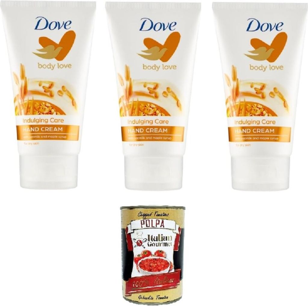D. Body Love Verwöhnende Pflege Handcreme 3x 75 ml+ Italian Gourmet polpa 400g