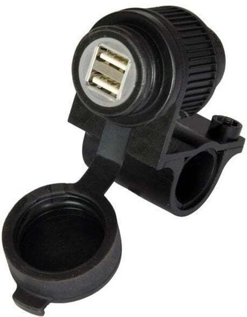 Alimentation USB Moto Oxford pour GPS et Smartphone 5V 2Amp Double Port