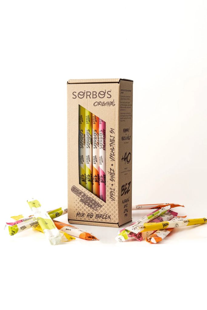 SORBOS pailles comestibles aux fruits - MIX saveurs (48 Image du produit 