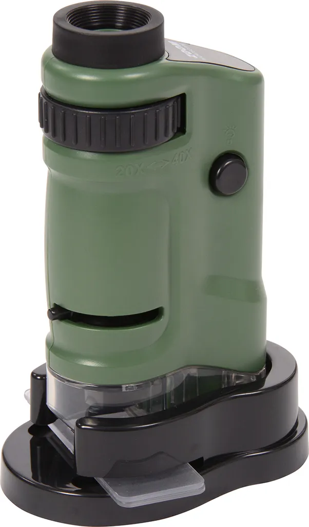 Microscope de poche LED vert EDUPLAY : observation nomade haute clarté