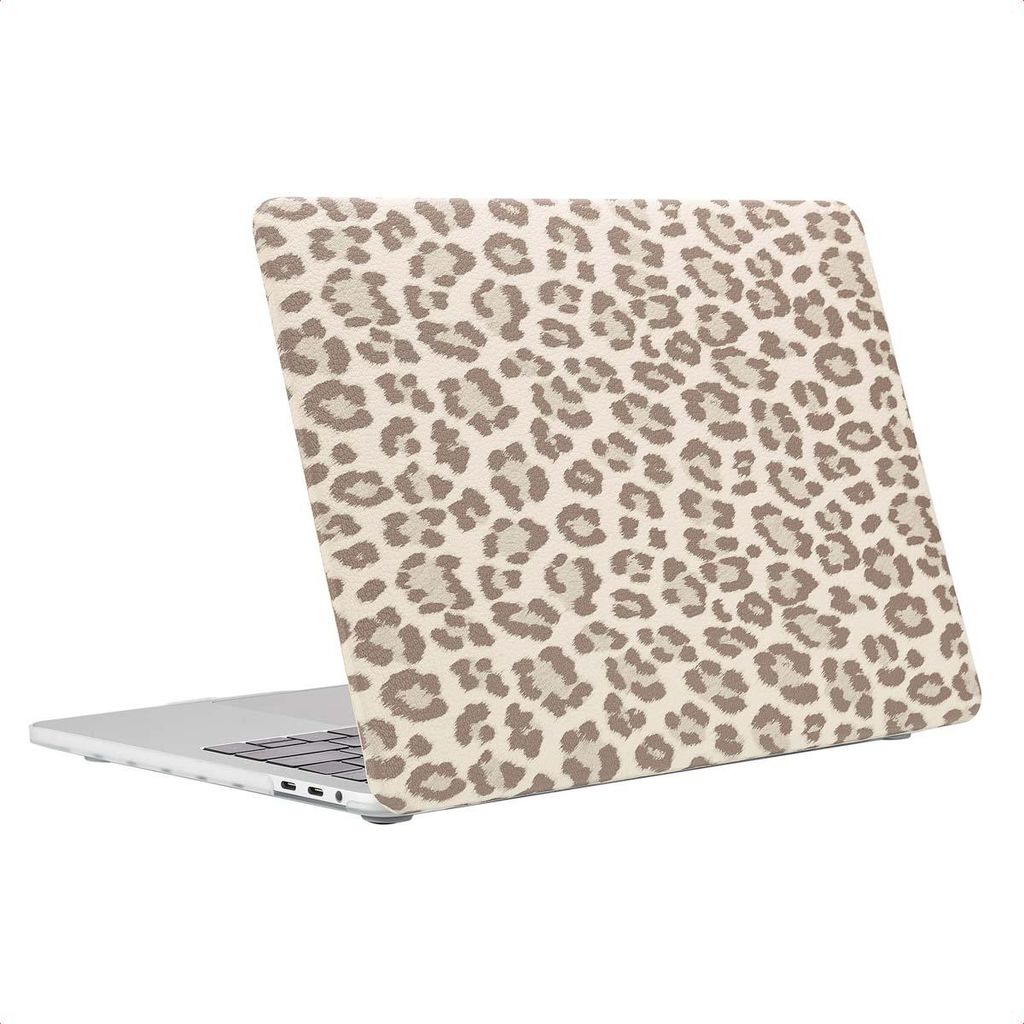 Selencia Sabi Laptop Cover Leopardenmuster MacBook Pro 13 Zoll (2020 / 2022) - Soft Ivory
