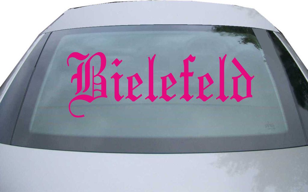 Indigos UG - Aufkleber Heckscheibe & Motorklappe DE6476 - pink - 600x210 mm - Stadt Bielefeld - Auto Scheiben Fenster Heckklappe Tuning Racing JDM ...