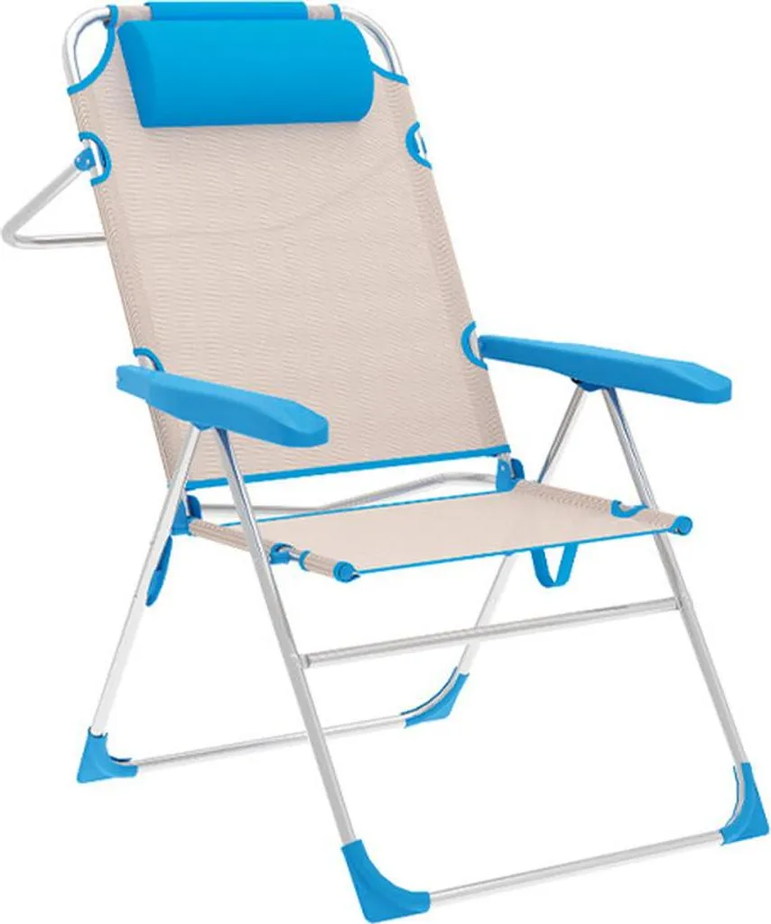 Chaise de camping pour bivouac et jardin Marbueno 67x99x66cm - Bleu