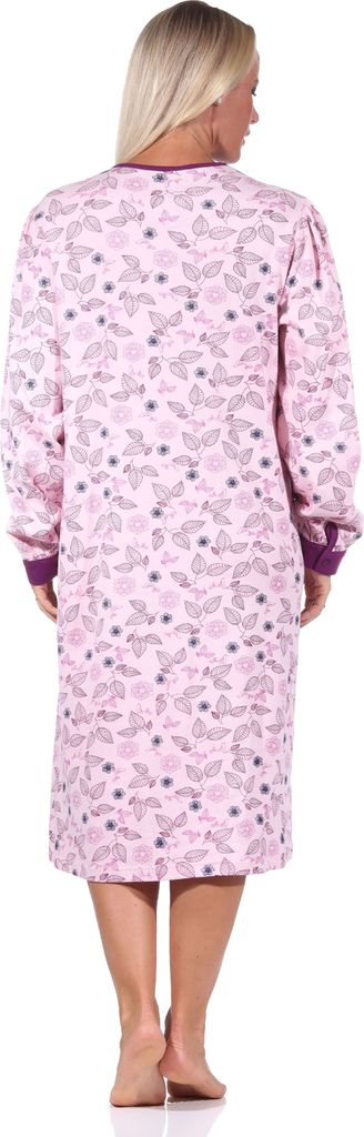 Edles Damen Nachthemd in Kuschelinterlock-Qualität - auch in Übergrössen - 212 210 96 105 ; rosa , 36