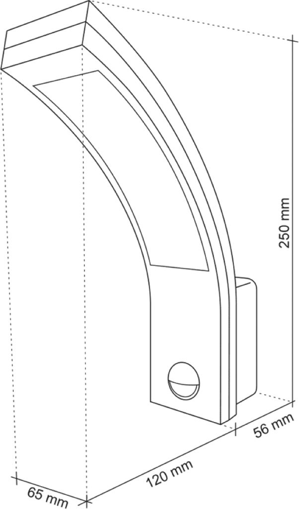 LED Aussenleuchte mit Bewegungsmelder, Wandleuchte Produktbild 7