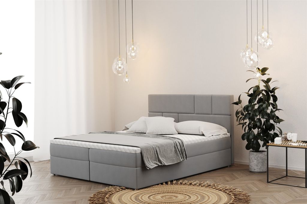 Boxspringbett Schlafzimmerbett CALVIN 200x200cm in div. Farbvarianten
