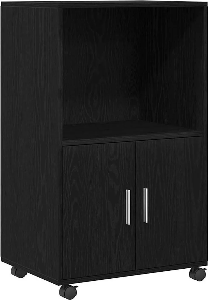 Mobiletto Design Rovere Nero 55x40x82 cm - Arredo Moderno Salvaspazio