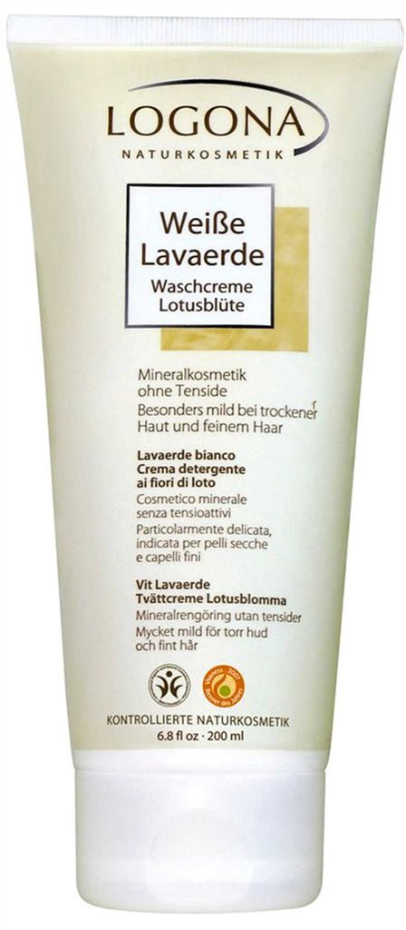LOGONA LavaErde Reinigungscreme mit weißer Tonerde und Lotusblüte