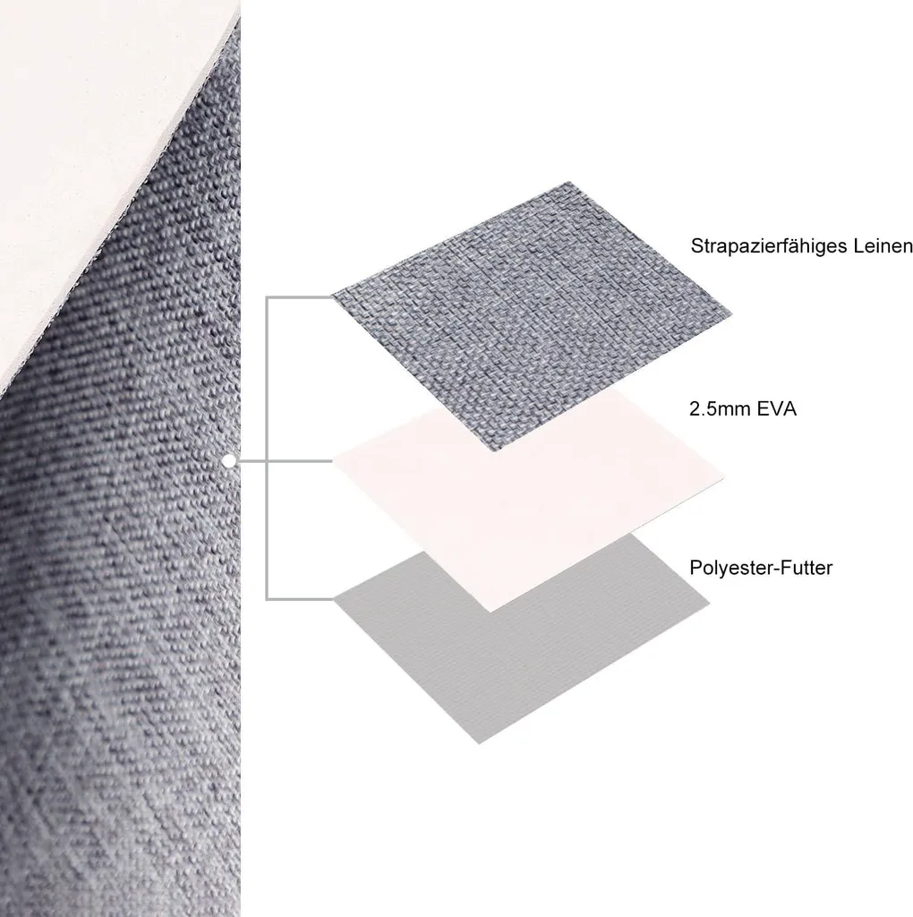 Panier de Rangement Ouvert pour Étagère - Set de 3 Cubes Gris Pliables