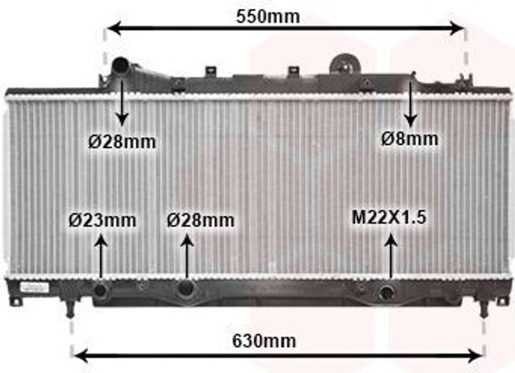 VAN WEZEL 17002149 Kühler Wasserkühler Motorkühler für FIAT PUNTO (176) PUNTO Cabriolet (176C)