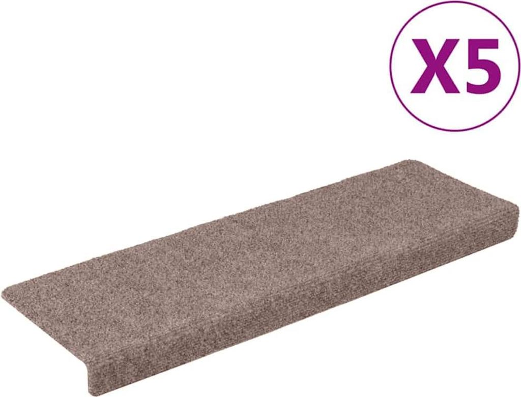 vidaXL Schodové rohože, samolepiace, 5 ks, 65 x 21 x 4 cm, Obrázok produktu 