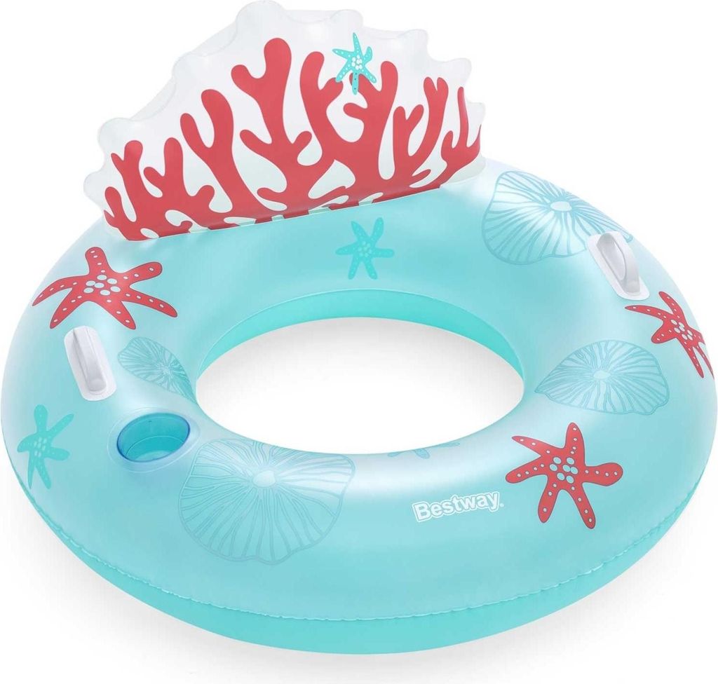 Coral Bliss Schwimmring mit Rückenlehne 107 x 113 cm Bestway 43730