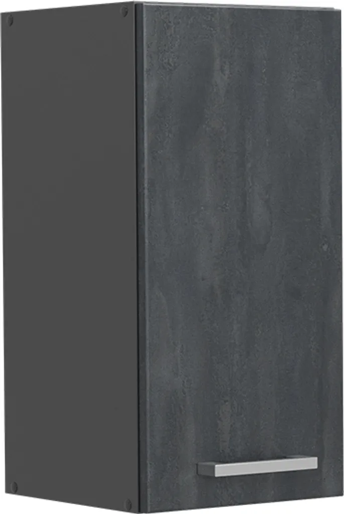 Gagner de la place en cuisine : meuble haut Vicco R-Line béton noir