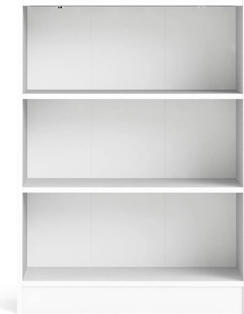 Étagère de rangement BASIC blanche pour salon - Bibliothèque 4 niveaux