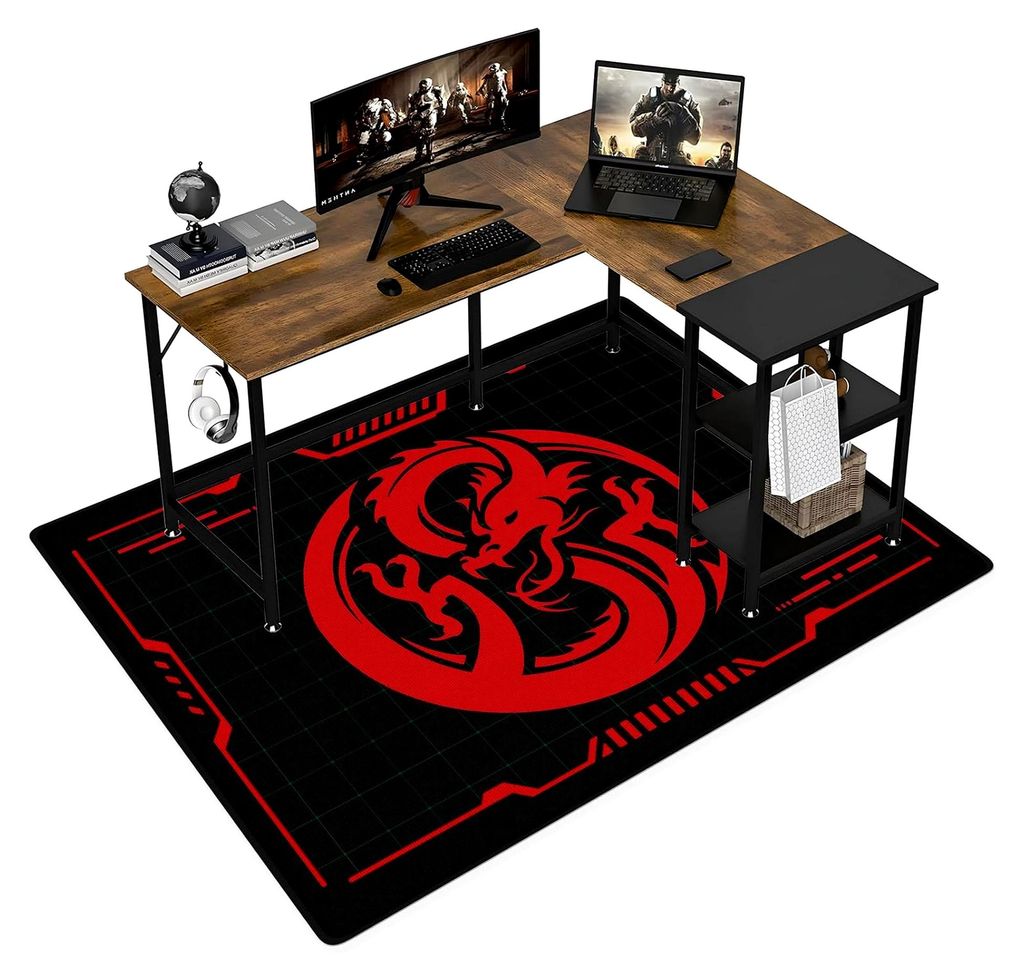 Bodenschutzmatte für Bürostühle, 160 cm x 130 cm, geeignet für Hartholz- und Fliesenböden