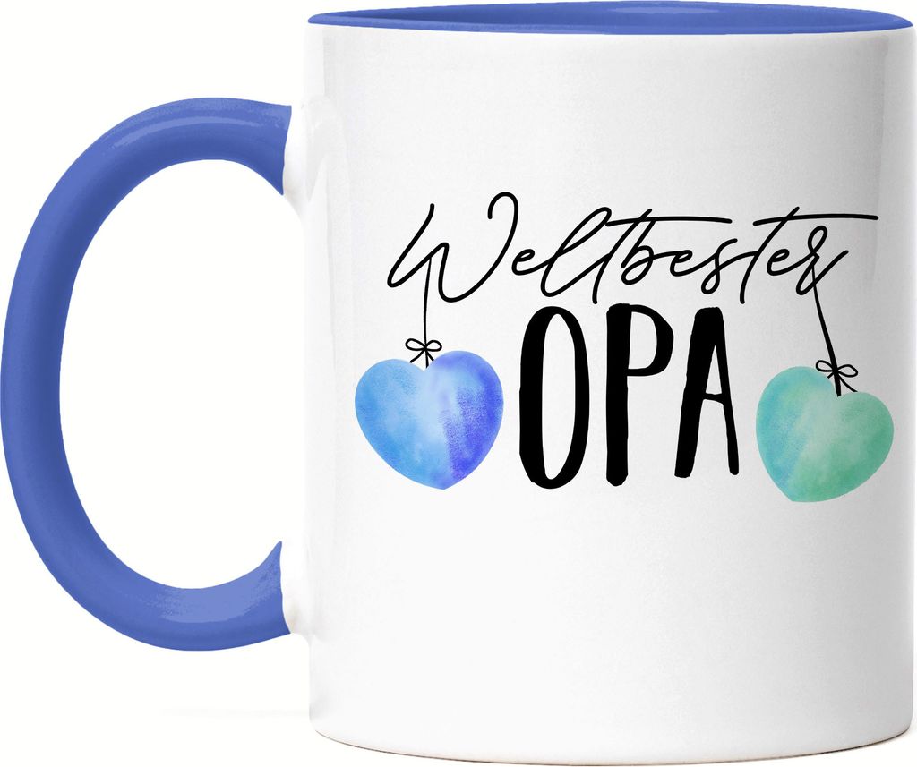 Weltbester Opa Tasse Blau Bester Opa Der Welt Schöne Geschenkidee Großvater Opi Geburtstag