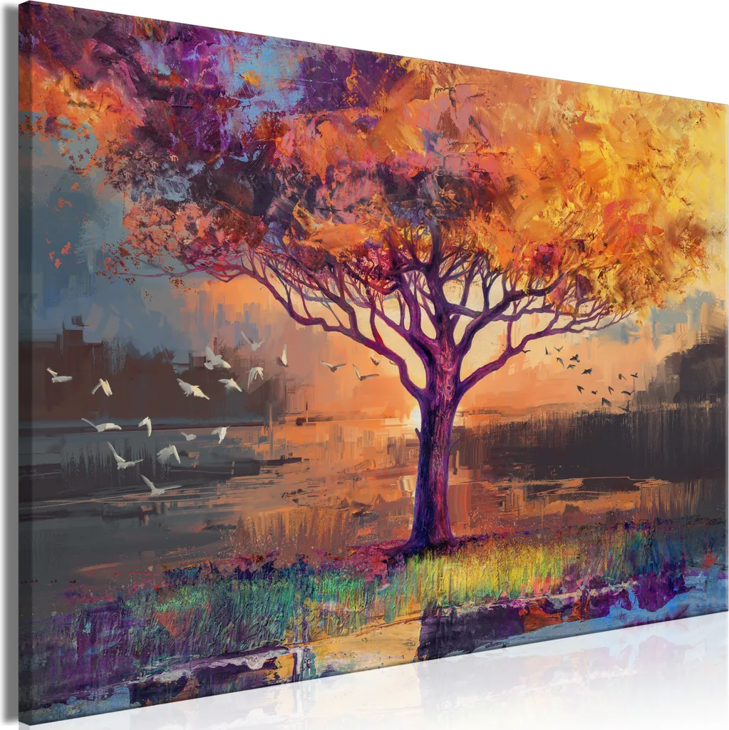 Offerta Quadro 90x60 Fiori Schizzi d'Autunno - Pronto da Appendere