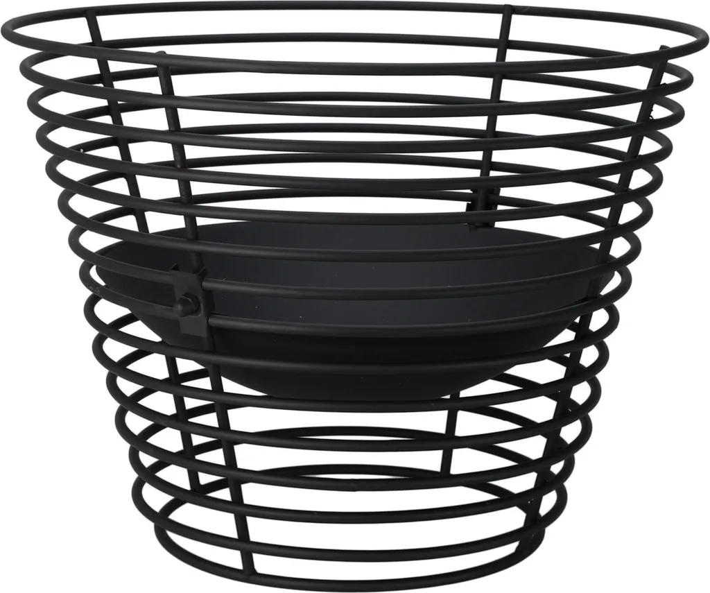 Cheminée de jardin en métal robuste Ø 53 cm avec structure stable noire