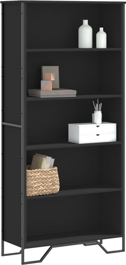 Maison Exclusive - Bücherregal Schwarz 80x31x169 cm Holzwerkstoff