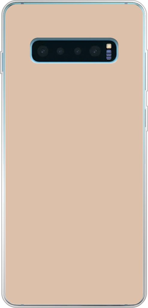 MuchoWow Handyhülle Schutzhülle Hülle für Telefoonhoesje Samsung Galaxy S10 Lite Beige - Farben - Unifarben Silikon Softcase Handy Hülle - S...
