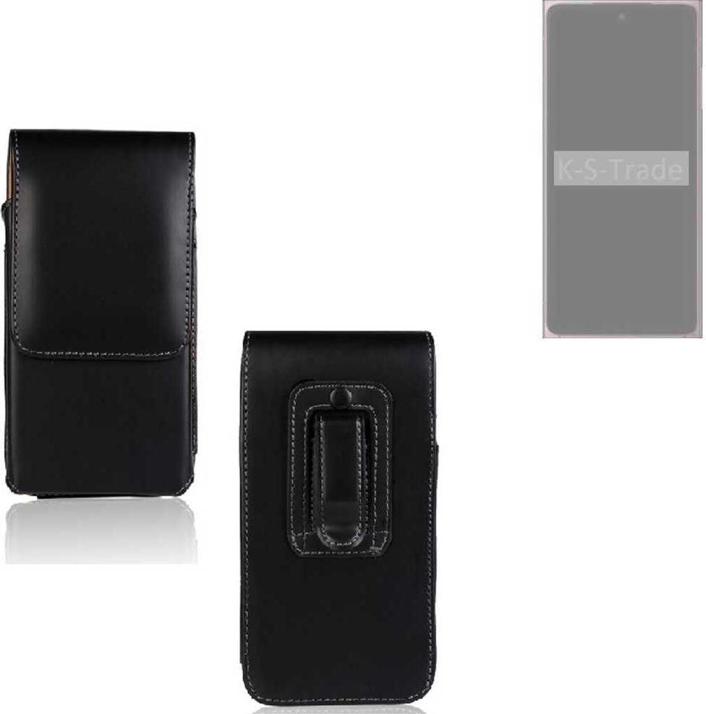 K-S-Trade Gürteltasche kompatibel mit HMD Skyline Schutz Hülle Handy Hülle mit Magnetverschluss Holster in schwarz