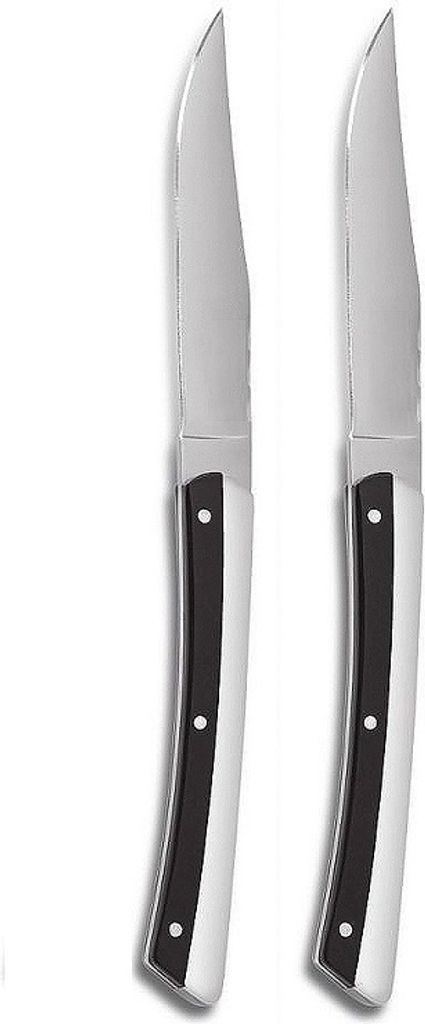 Steakmesser Messer Glattschlliff Besteck hochwertigen Edelstahl 10cm Klinge 2er-Set Rostfrei Spülmaschinengeeignet handgefertigt
