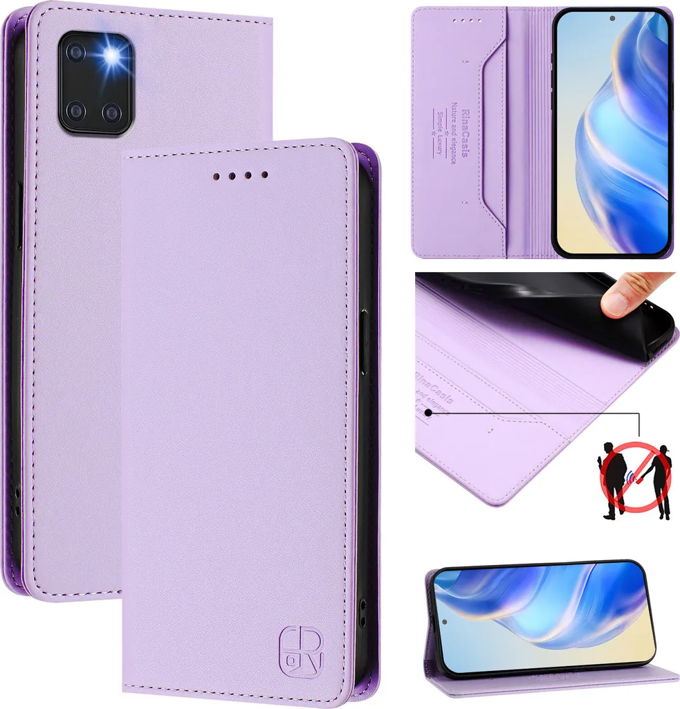 Custodia Wallet per Samsung Note 10 Lite - Pelle Viola con Supporto