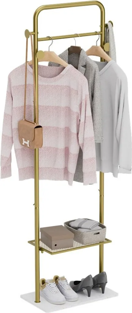 Fini le Désordre avec ce Porte-manteau Doré sur Pied pour Entrée et Salon