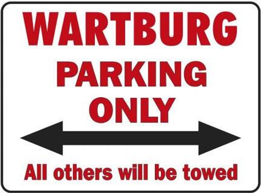 Kunststoffschild - Parkschild - Wartburg Parking Only - Gr. ca. 40 x 30 cm - 303084 -