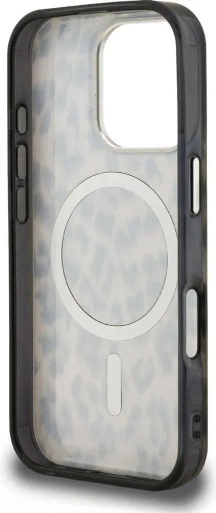 Coque antichoc iPhone 16 Pro Max MagSafe motif léopard marron