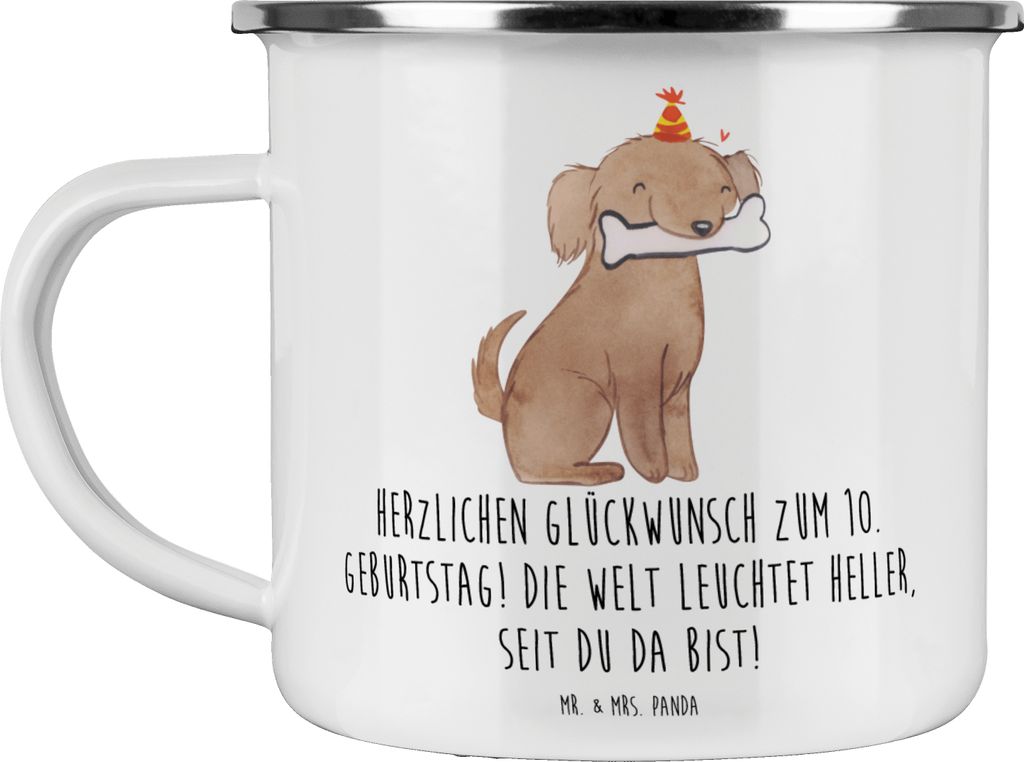 Mr. & Mrs. Panda Teetasse 10. Geburtstag Jubiläum - Weiß - Geschenk, Dekoration, Party, Meilenstein, Happy Birthday, Geschenke für Kinder, Email...