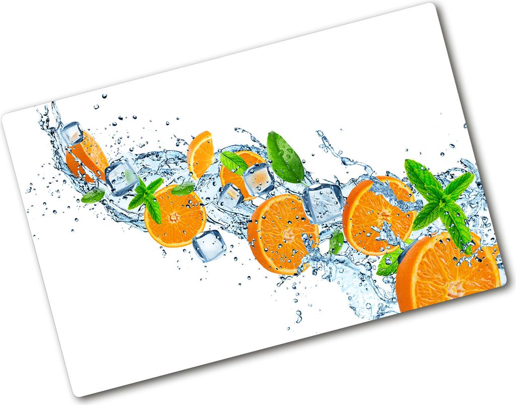 Tulup Glas Herdabdeckplatte - 80x52 cm - Glaskeramikkochfeld-Abdeckung Spritzschutz Glasabdeckplatte - Einteilig - Essen & Getränke - Orangen - Or...
