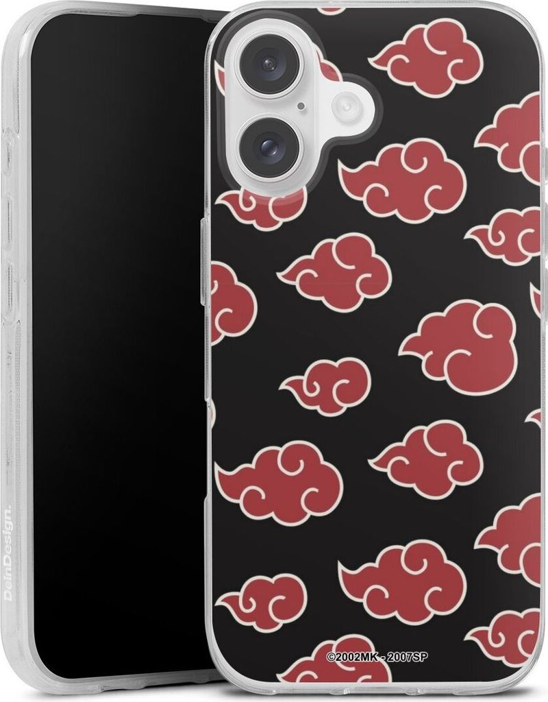 DeinDesign Handyhülle für Apple iPhone 16 Silikon Hülle Case Smartphone Schutzhülle Naruto Shippuden Offizielles Lizenzprodukt Akatsuki