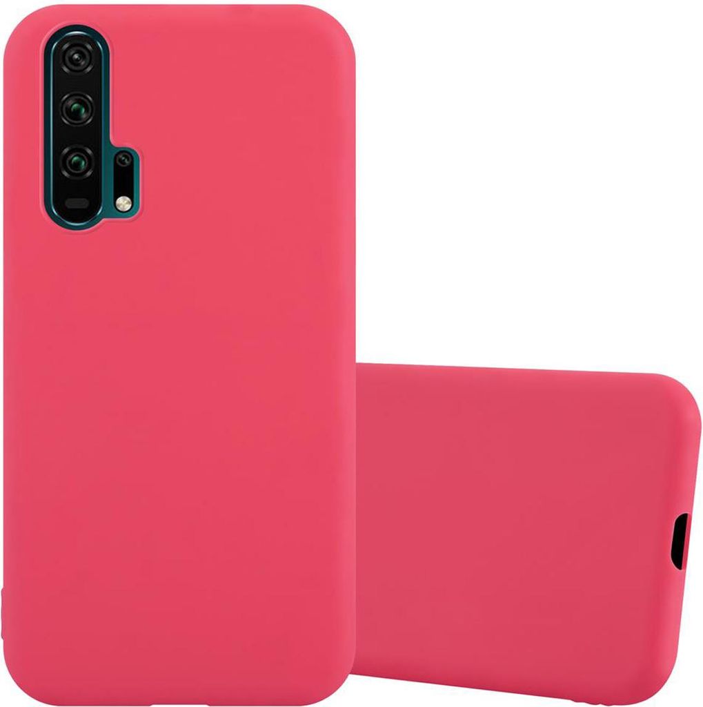 Cadorabo Hülle für Honor 20 PRO Schutzhülle in Rot Handyhülle TPU Silikon Etui Case Cover