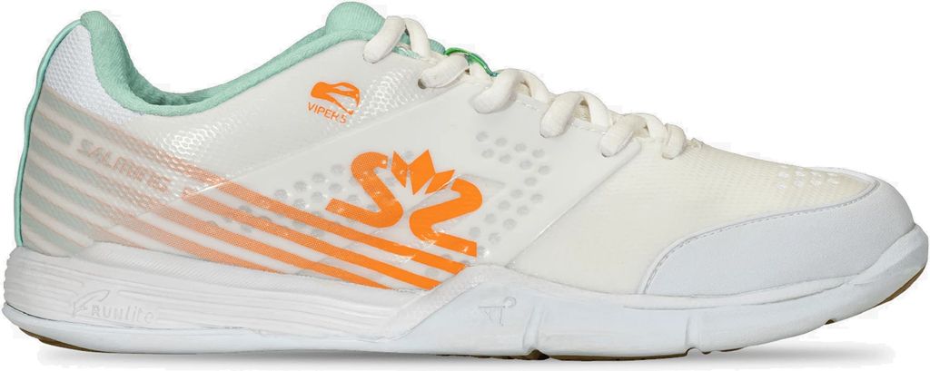 Salming Viper 5 Indoor Handballschuhe Hallenschuhe weiß/orange/blau 1239075-0703, Schuhgröße:40 EU